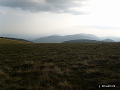 Magnifique vue en direction du sud, au sommet de la chaume du Ballon d'Alsace